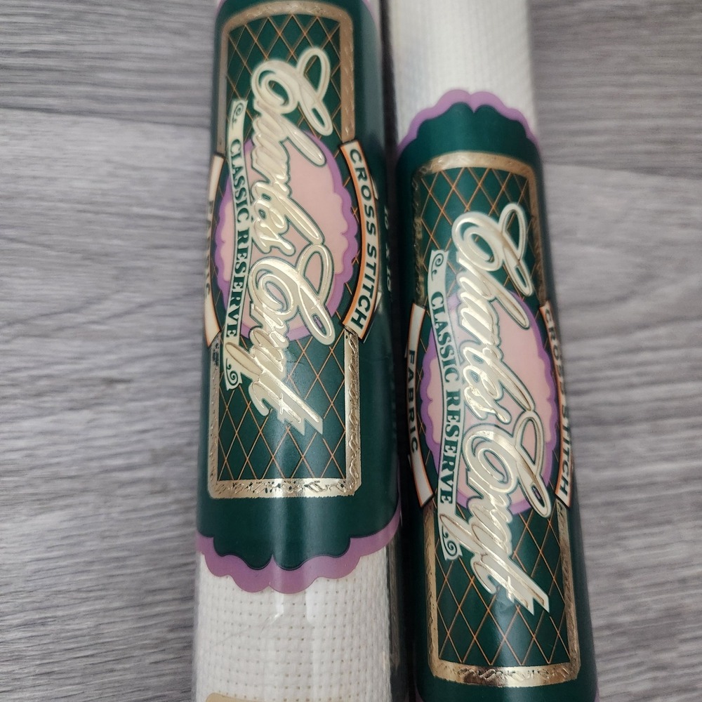 Charles Craft Aida Cloth 14 count Cross Stitch Tones 1 Oatmeal & 1 Ivory 15x18 - Picture 8 of 14